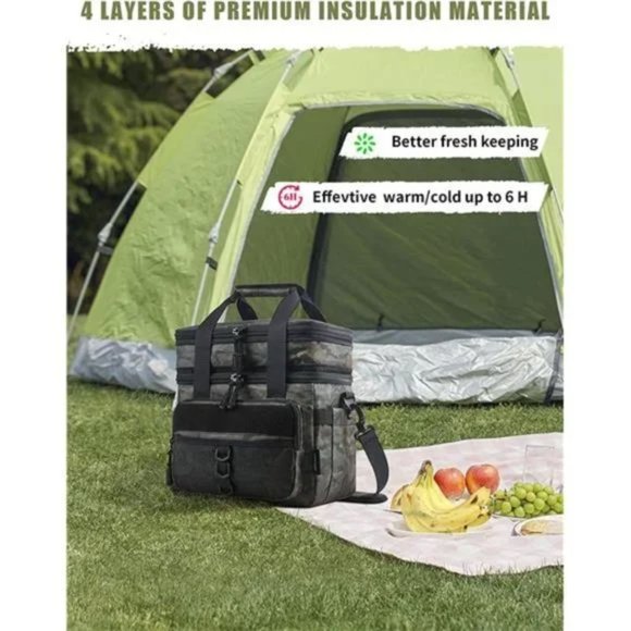 Tactical Lunch Box for Men, Double Deck Expandable Lunch Bag, Large Leakproof - Picture 2 of 8